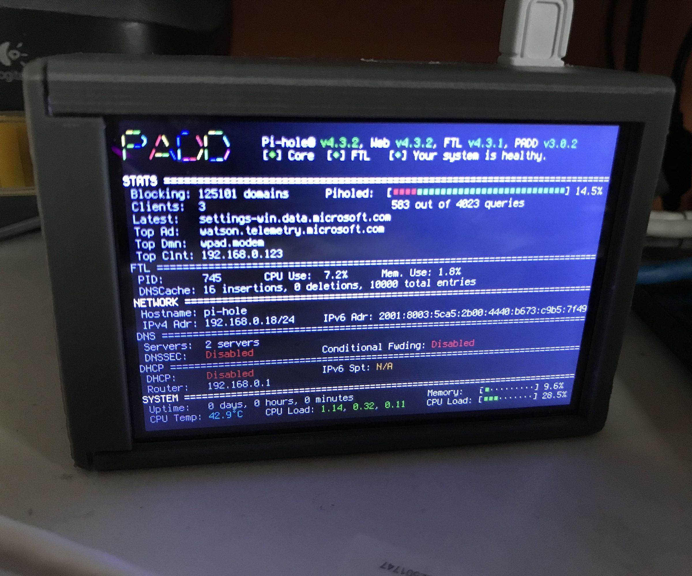 PiHole Ad Blocker With 3.5\