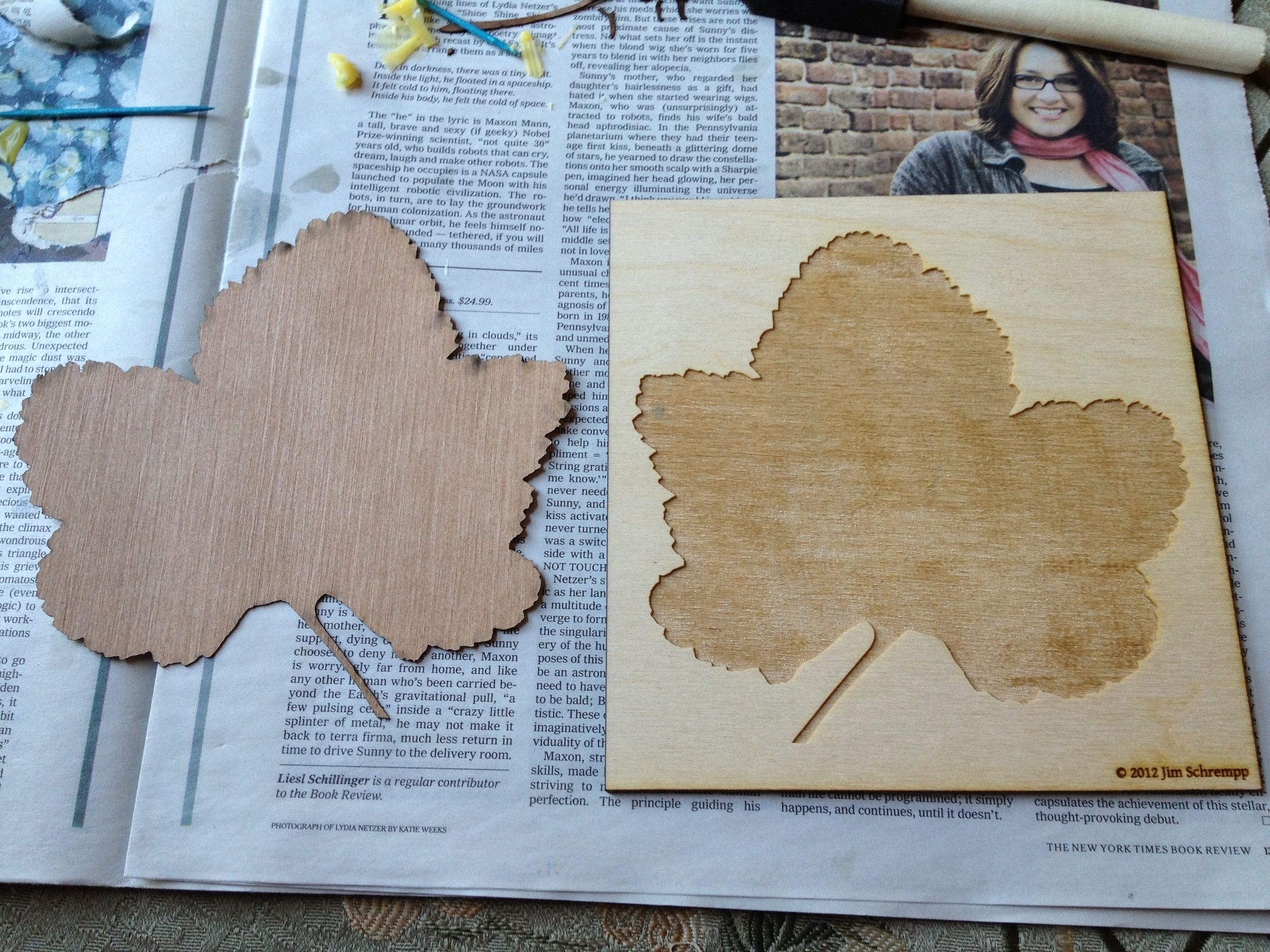 Inlay Leaf Design With Laser Cutter : 13 Steps (with Pictures ...