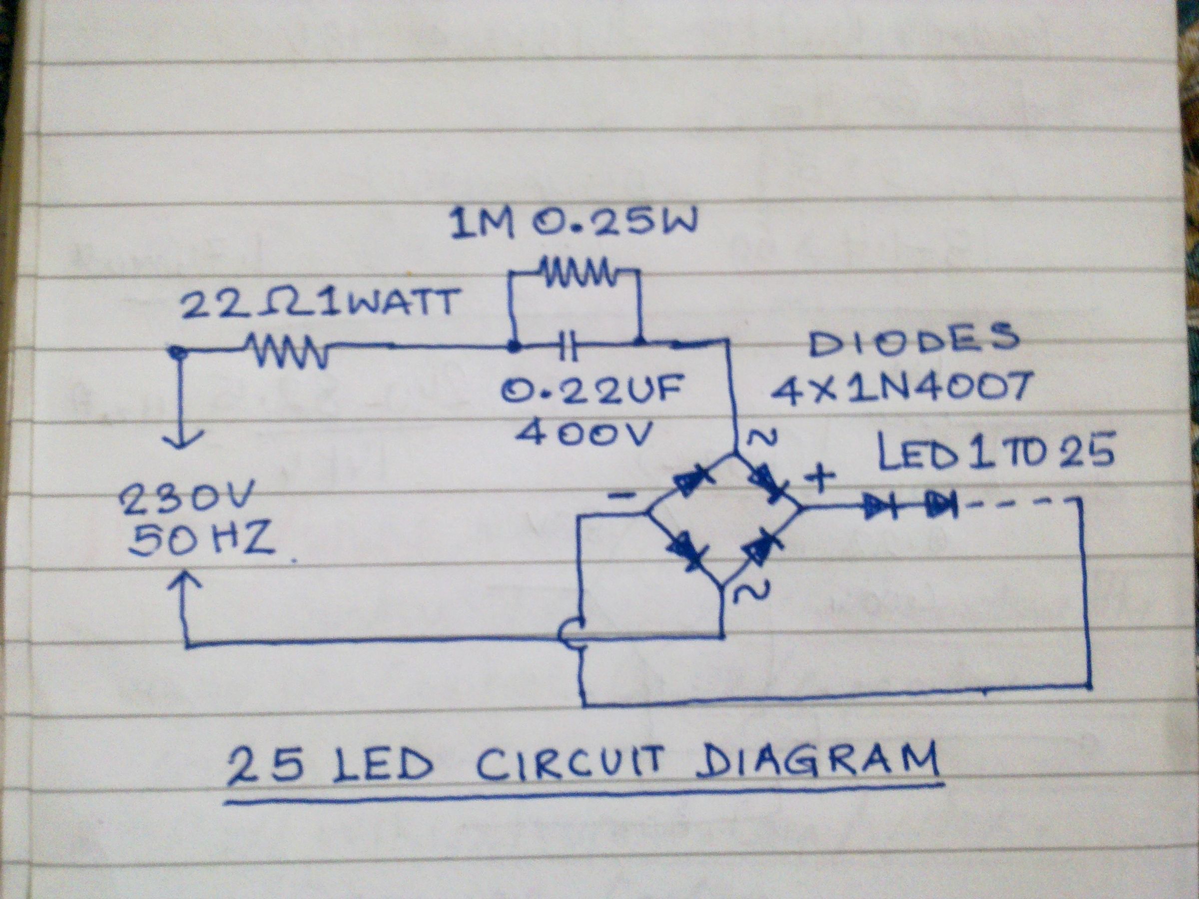 Mains Operated 25nos. Led Lamp 7 Steps (with Pictures) Instructables