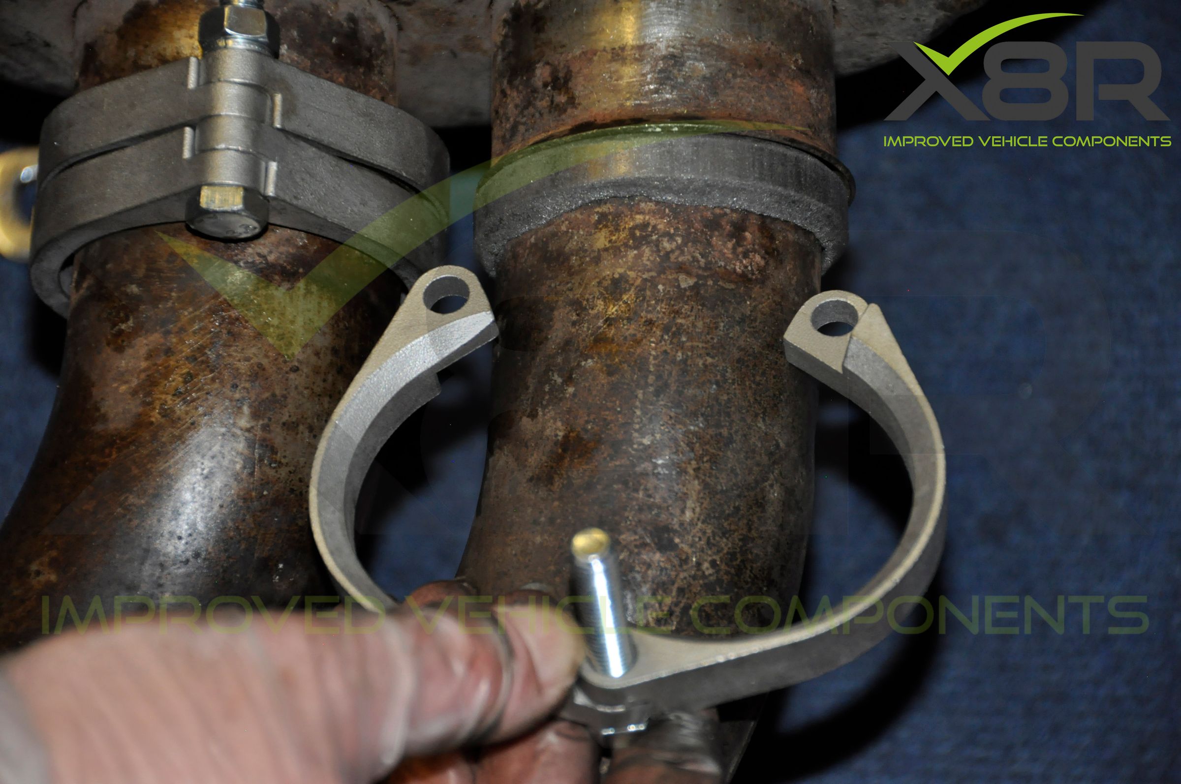 BMW E46 M3 Exhaust Muffler Back Box Flange Rusted Corroded Flanges