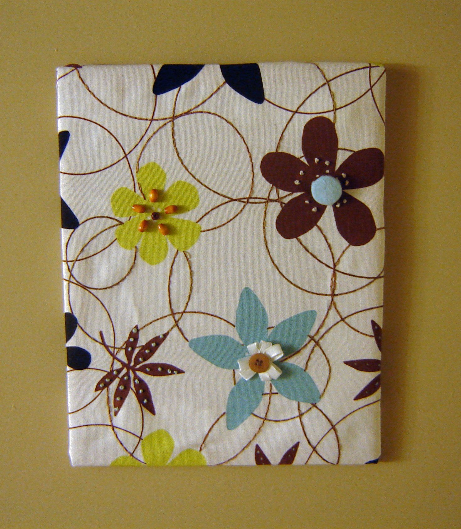 Fabric Panel Wall Art With Embellishments 8 Steps (with Pictures