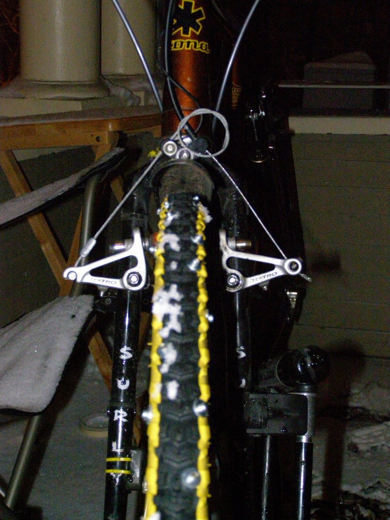 Pop Rivet Ice Tires for Your Road Bike 4 Steps (with Pictures