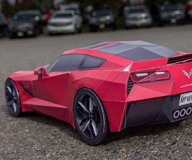 'vette - papercraft sports car DIY Project DIY Project Image