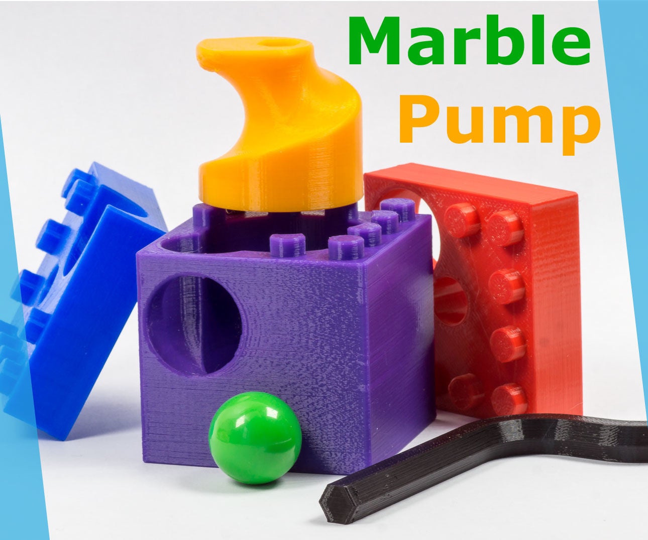 How I Designed a Marble Pump 3Dprintable and Lego Compatible 5