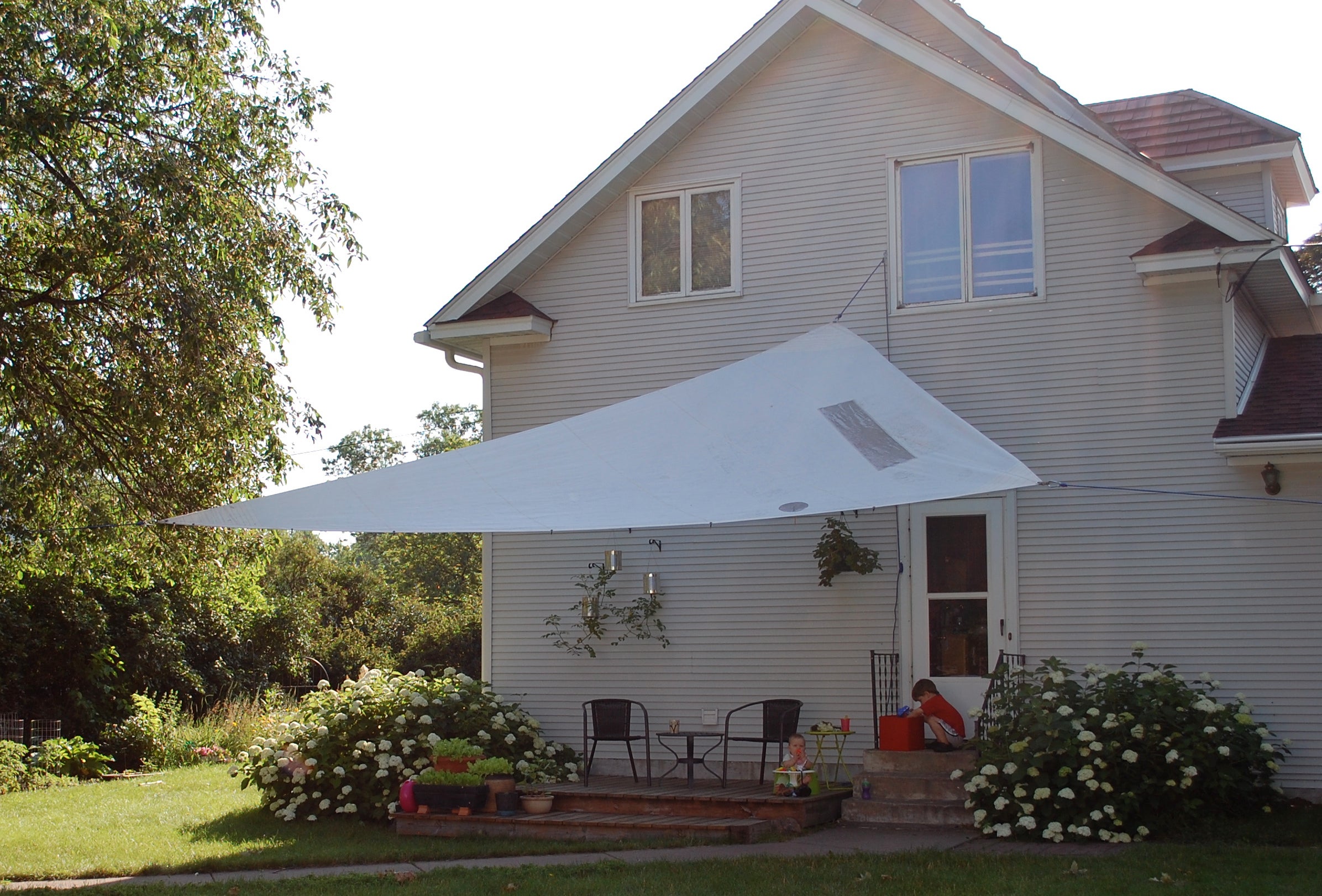Make A Sun Shade From An Old Sail 5 Steps Instructables