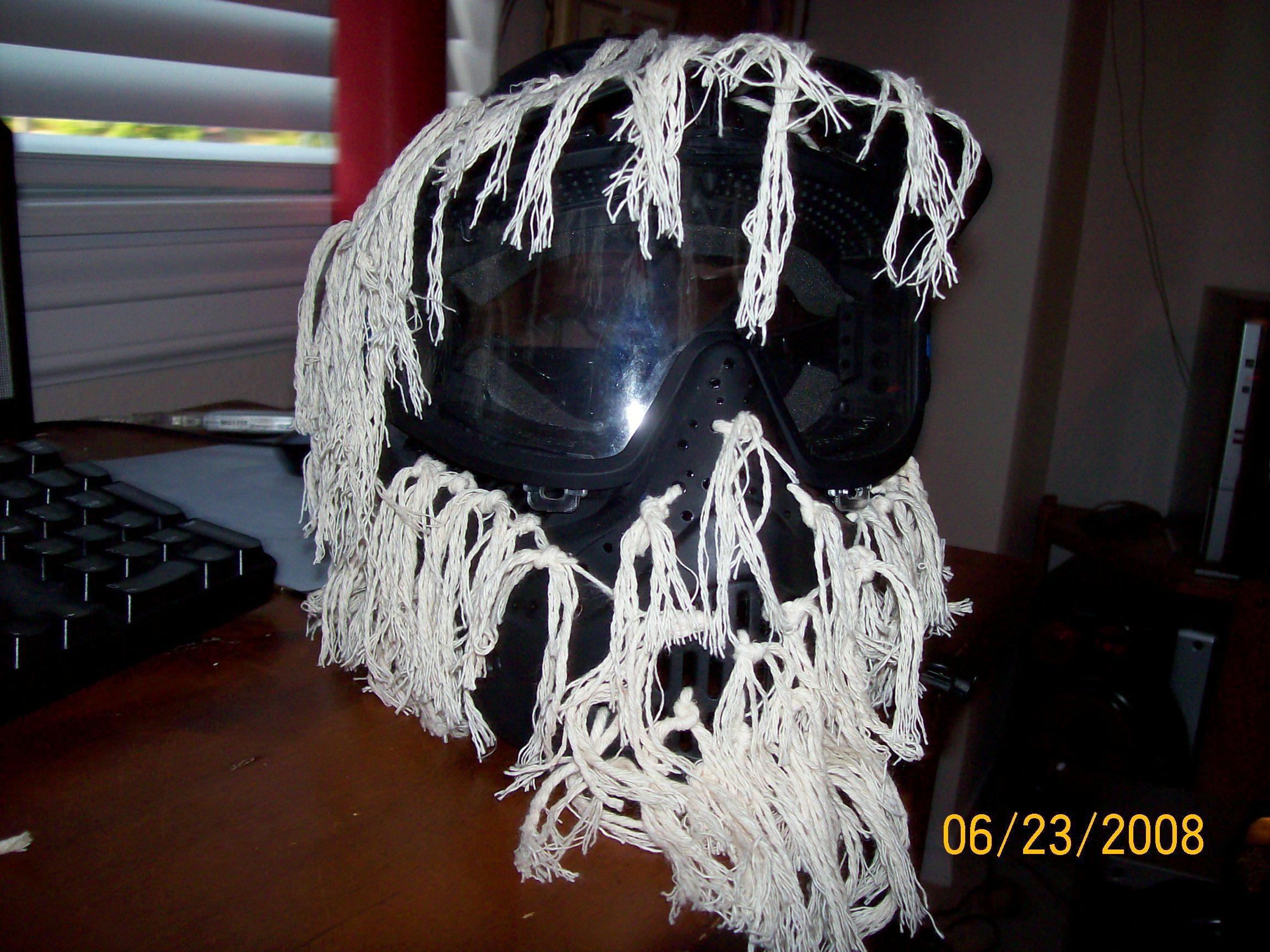 "Ghillied Up" Make Your Own Ghillie Paintball Mask 5 Steps