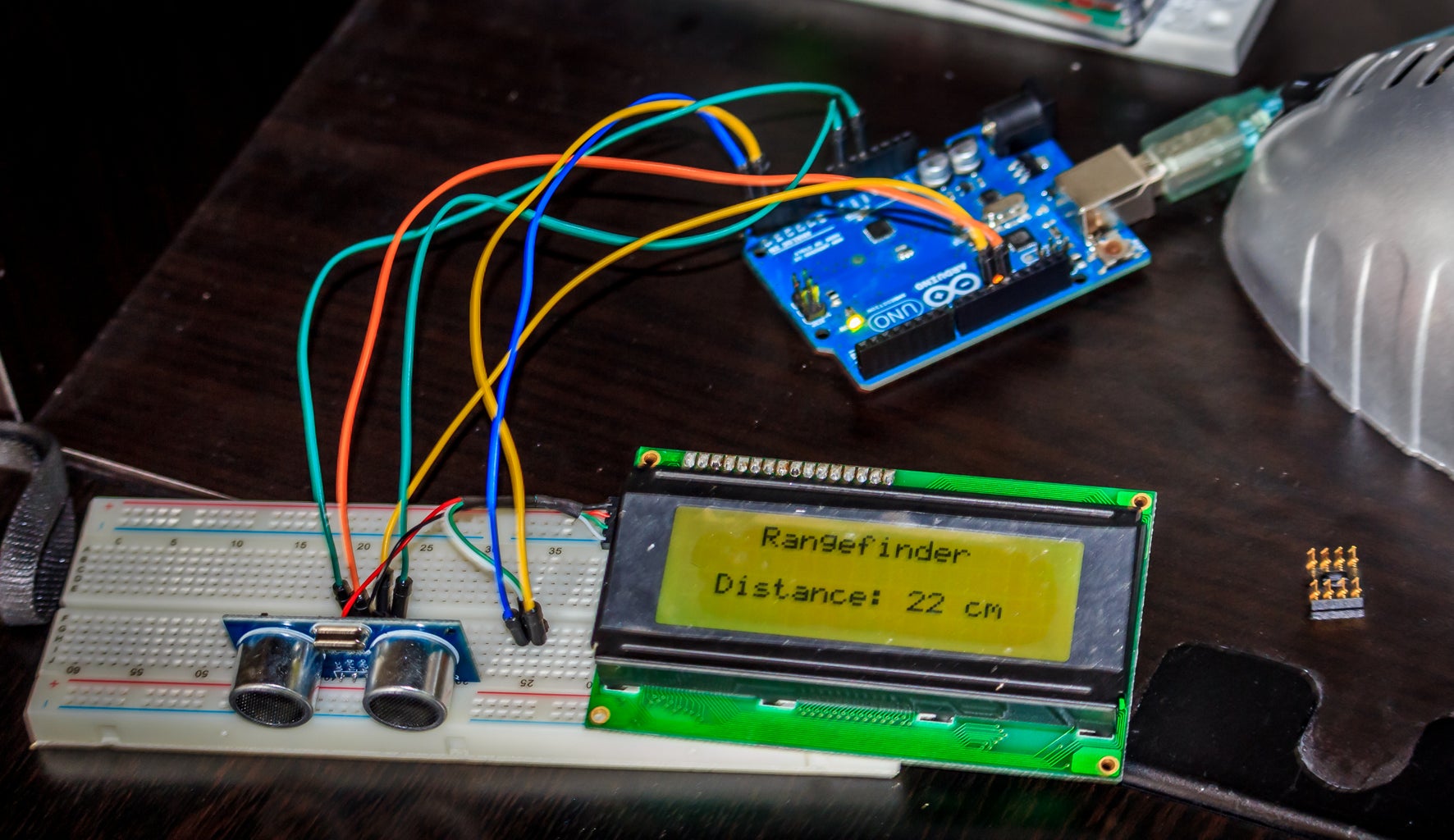 Arduino Ultrasonic Range Finder, With I²C Lcd Display! : 6 Steps ...