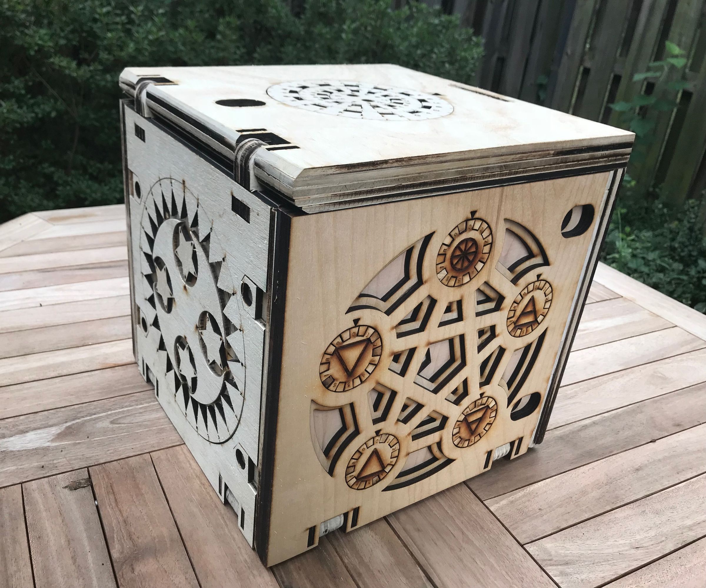 Wooden Programmable Puzzle Box