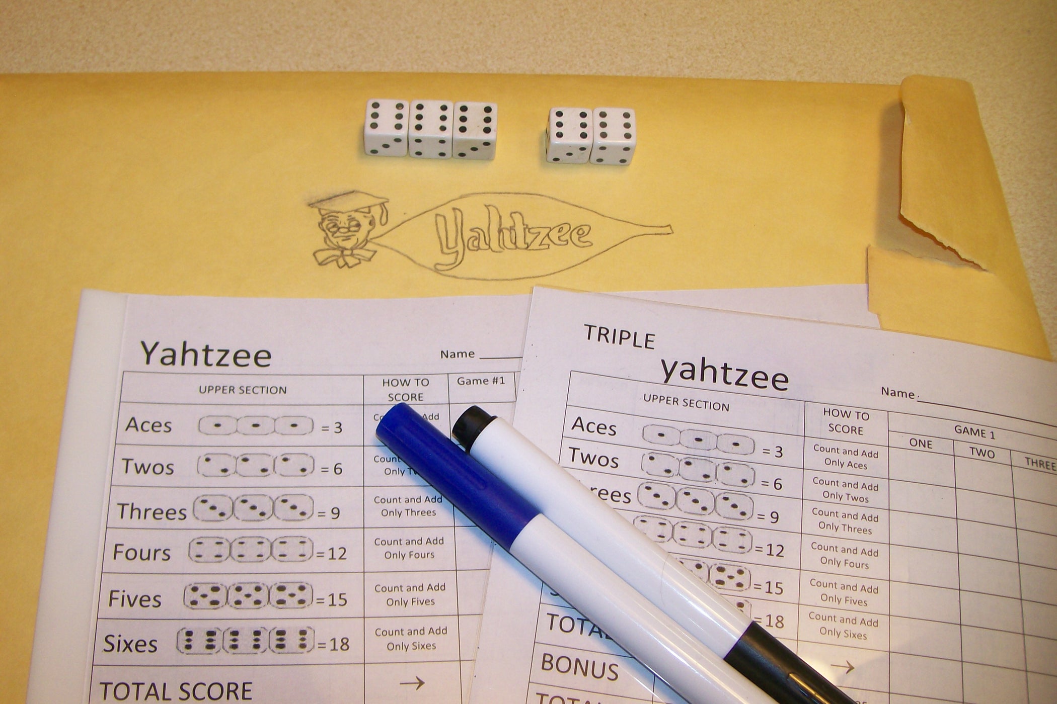 Reusable YAHTZEE Score Sheet 6 Steps Instructables