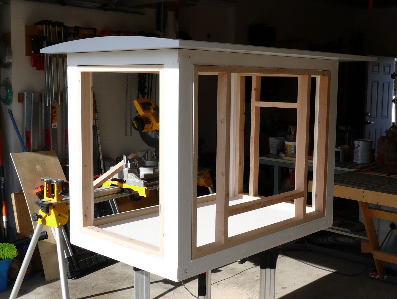 dog house inside wall