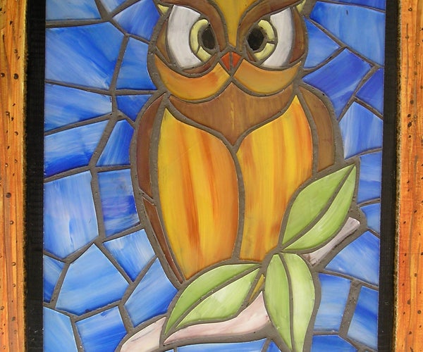 Faux Stained Glass Owl