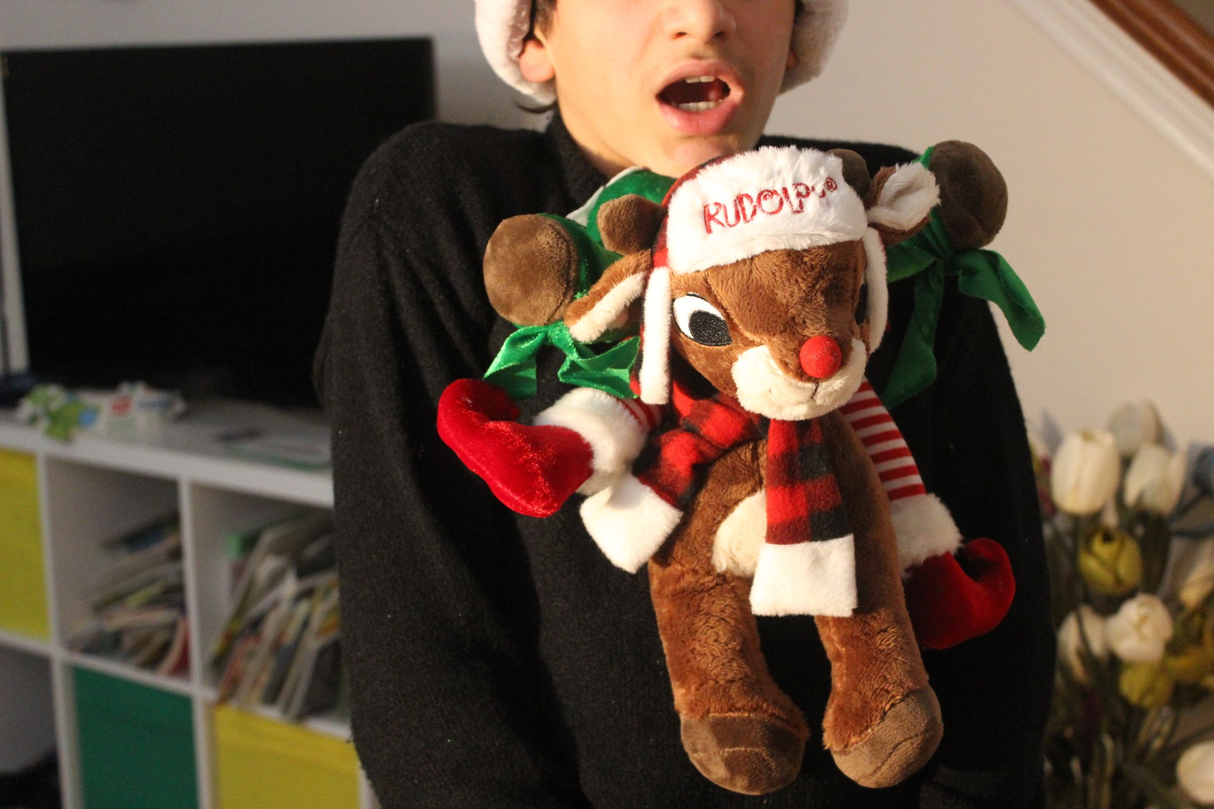 Rudolph Riding Elf Ugly Christmas 