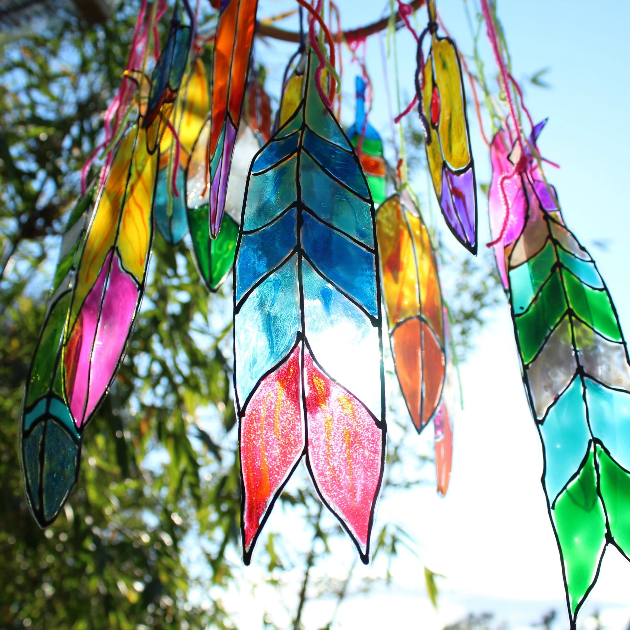 Faux Stained Glass Feathers 3 Steps Instructables