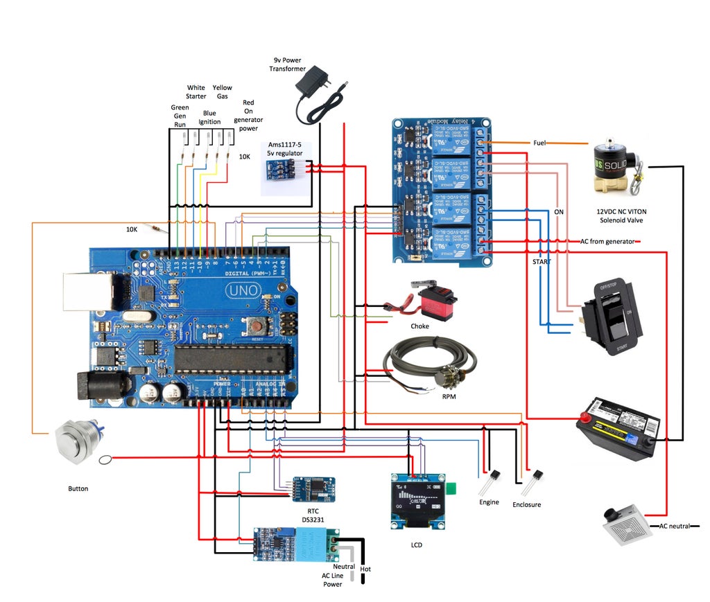 Autostart House Generator : 4 Steps - Instructables Automatic Generator Start And Stop Wiring Diagram Instructables
