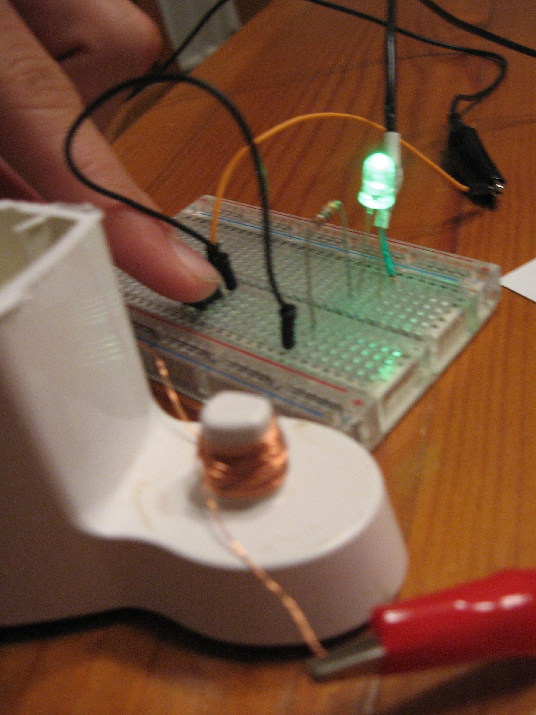 DIY guide for Using a Toothbrush Charger to Power an LED with Induction with step-by-step instructions