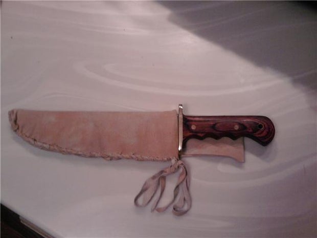 Cheap Easy Home Made Leather Knife Sheath From Used Leather 7 Steps Instructables Cheap Easy Home Made Leather Knife Sheath From Used Leather 7 Steps Instructables