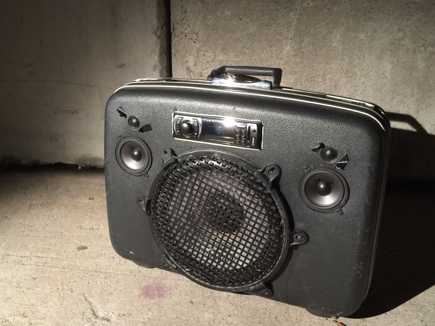 suitcase boombox