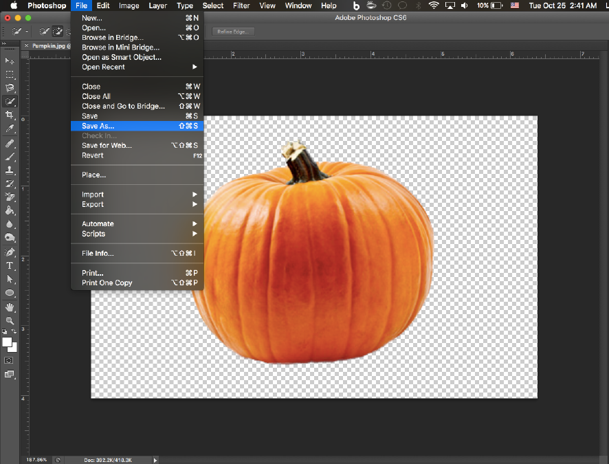 remove a background in photoshop cs6