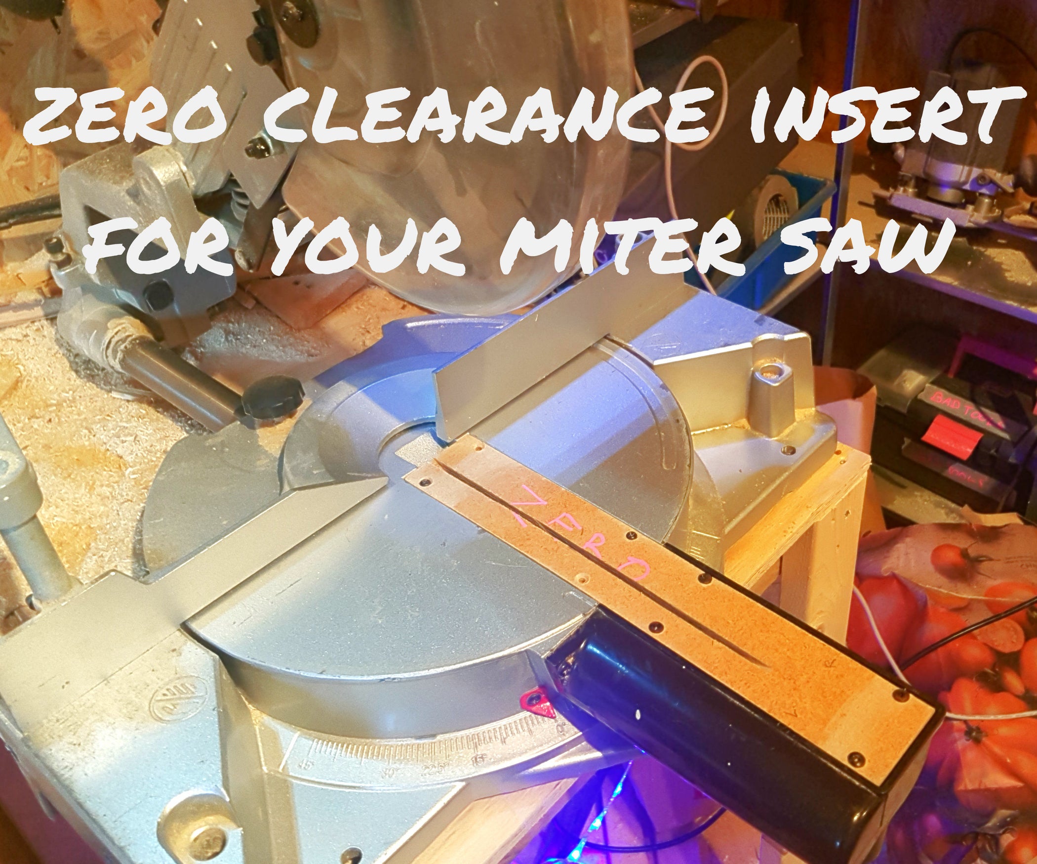 How to Make a Zero Clearance Insert for Your Miter Saw (and Why?) 4