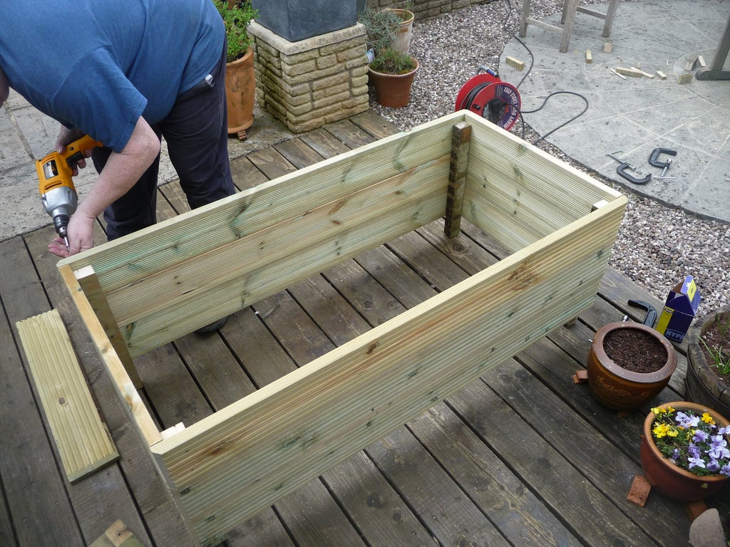 Planter Construction | Deck Bench, Building A Deck, Deck Planter Boxes