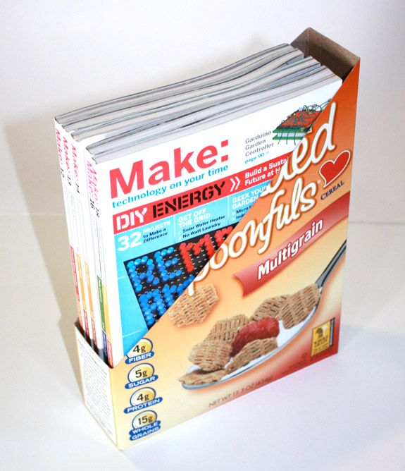Cereal Box Magazine Holder Instructables