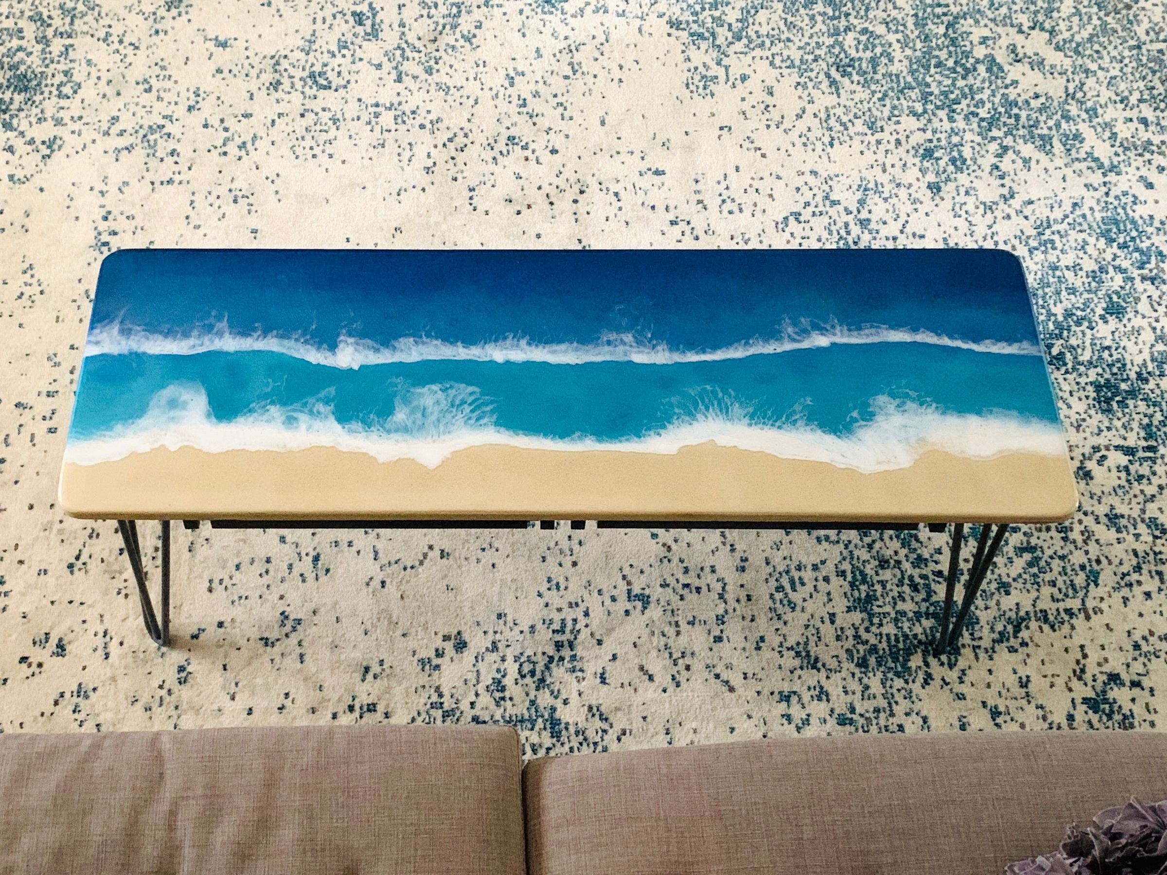 Epoxy Resin Ocean Coffee Table With Hidden Ikea Storage! 10 Steps