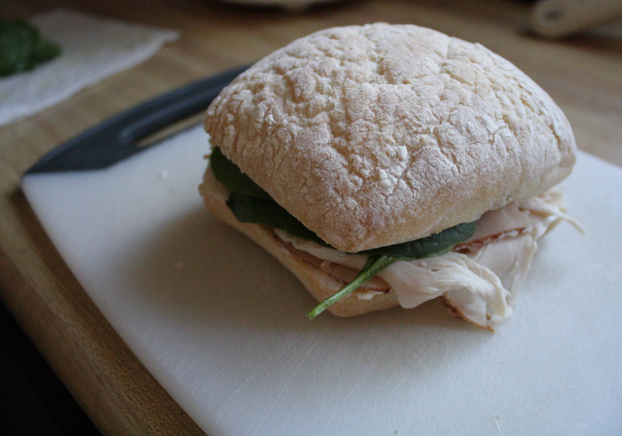 Ciabatta Bread Turkey and Spinach Sandwich 7 Steps Instructables