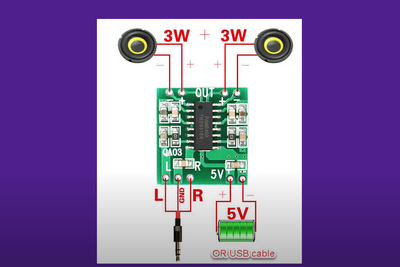 Connecting Speaker and PAM8403