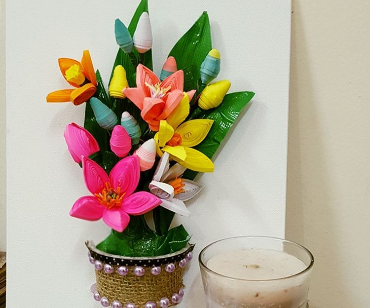 3d quilled flower decor DIY Project DIY Project Image