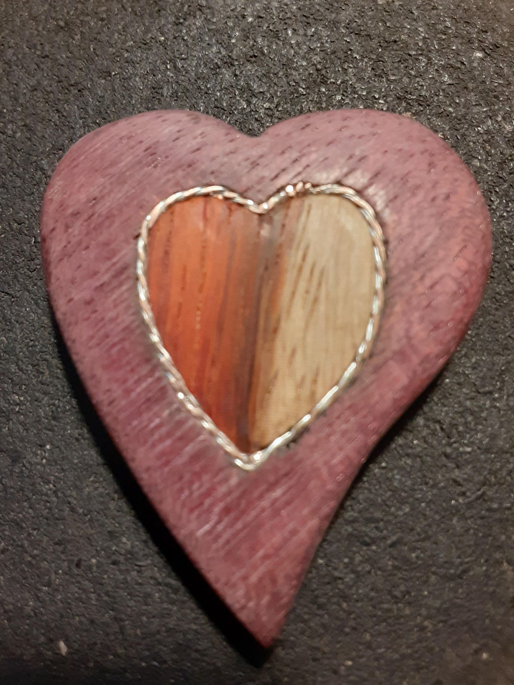 Wooden Heart Pendant With Inlaid Silver 13 Steps (with Pictures