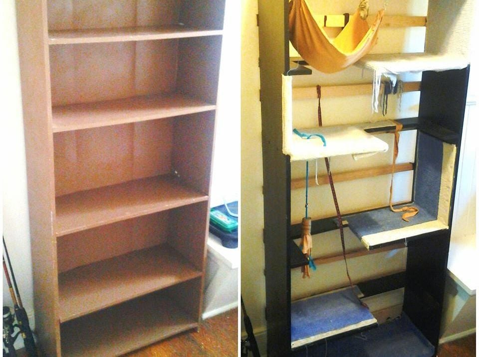 Bookcase Cat Tower 4 Steps Instructables