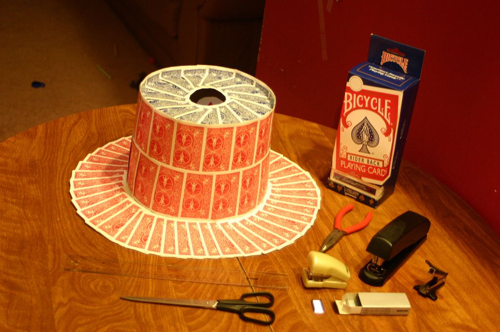 Party Tophat Made of Playing Cards 10 Steps Instructables