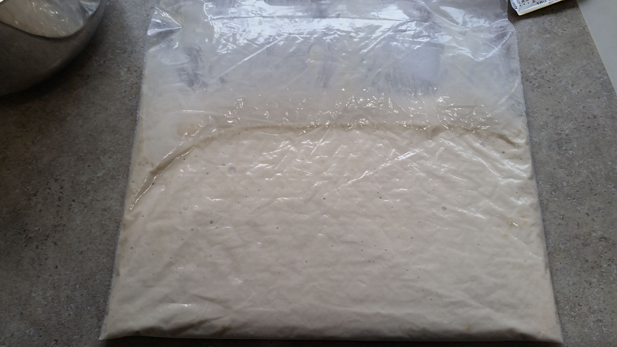 flour in a ziploc bag