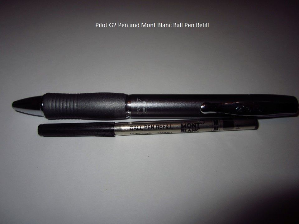 Mont Blanc Ball Pen Refill Mods for Pilot G2 Pen 7 Steps Instructables