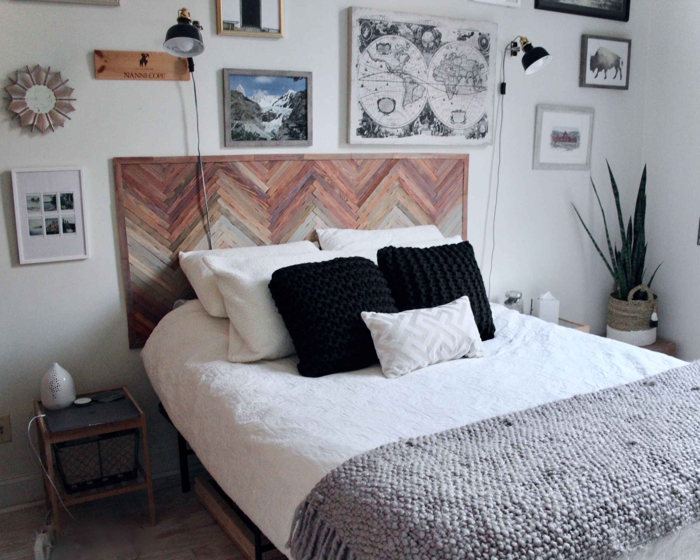 Wood Headboard Using Paint Stir Sticks 5 Steps (with Pictures