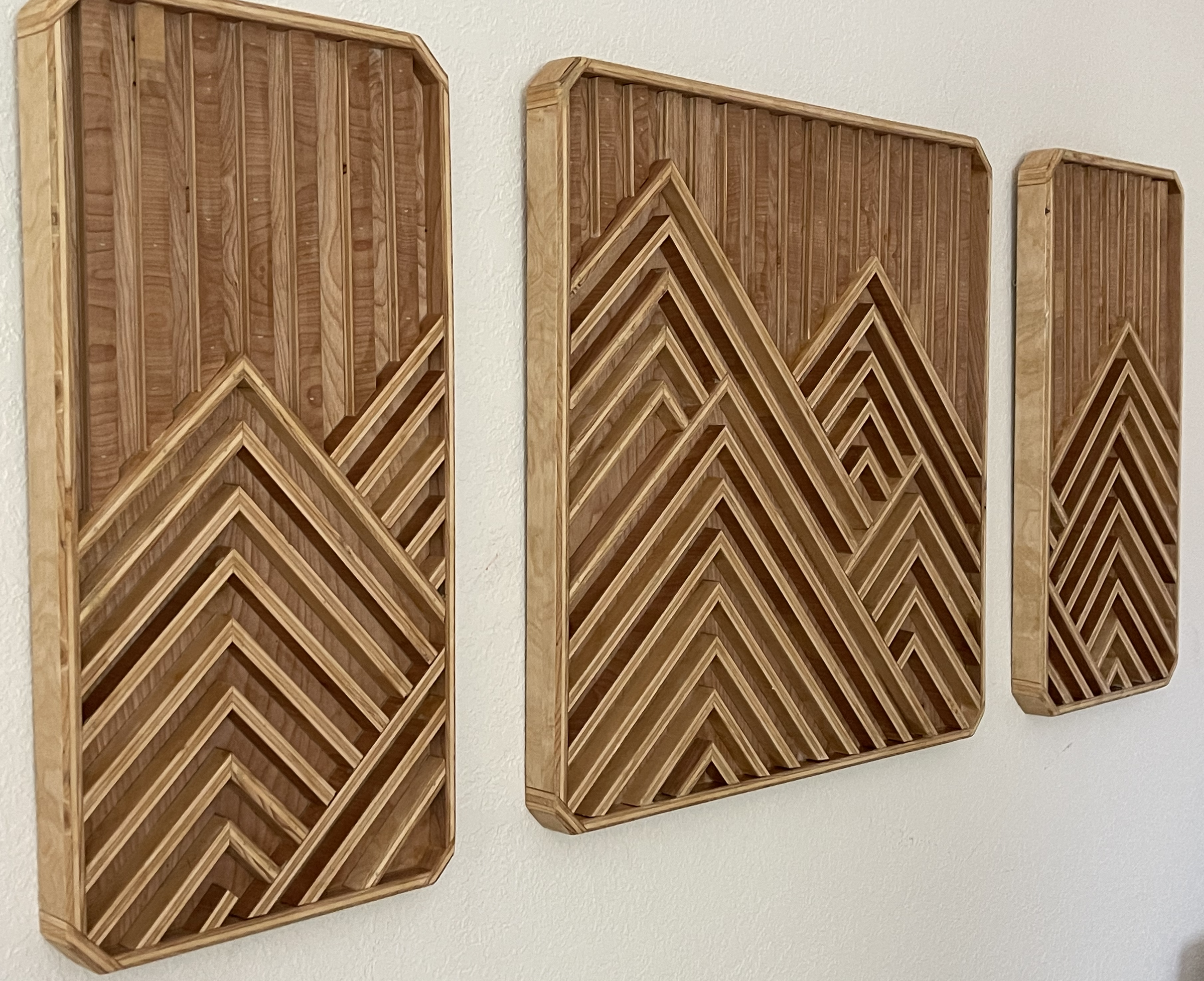 Wooden Geometric Mountain Wall Art 7 Steps (with Pictures