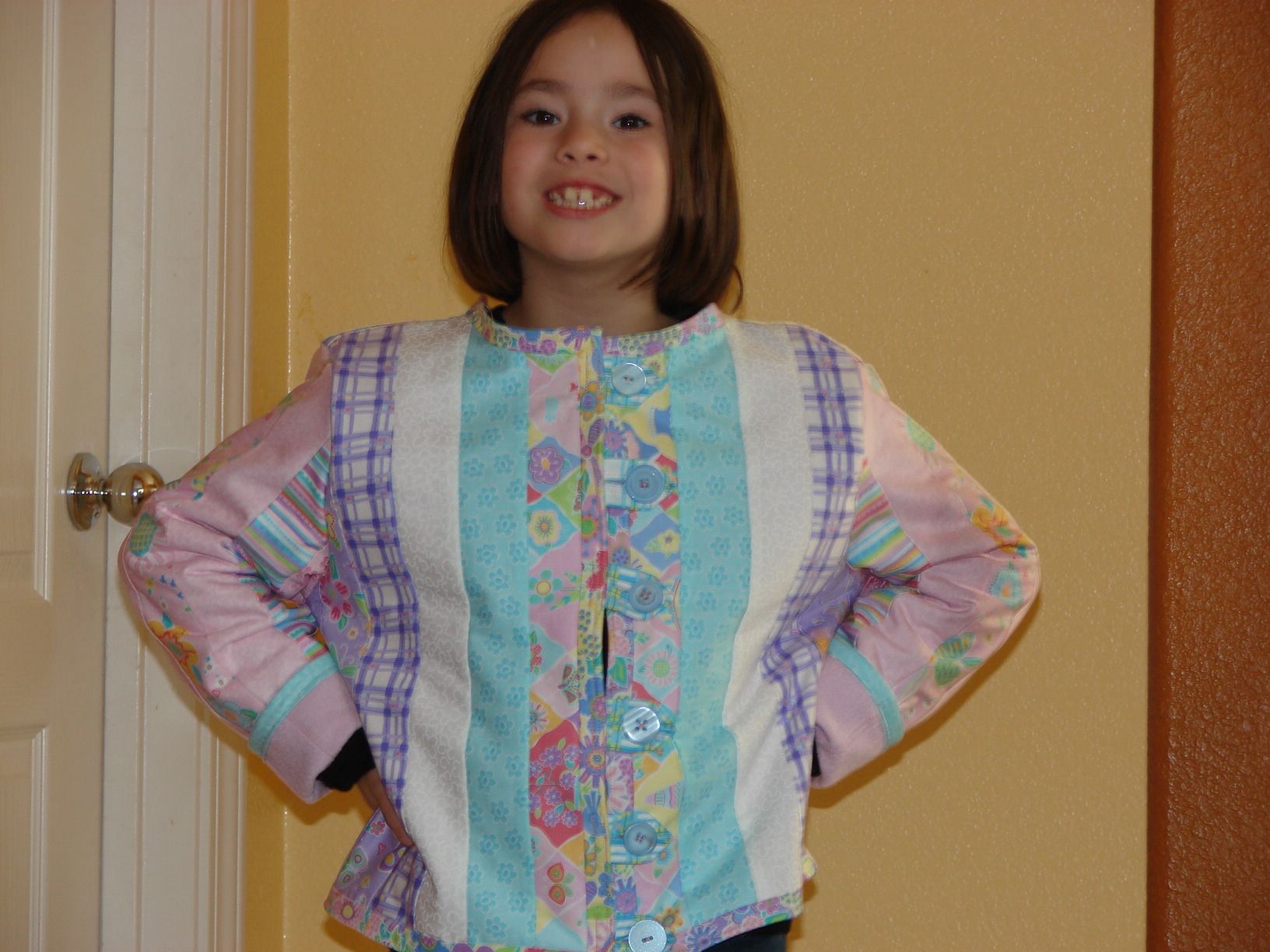 quilted sweatshirt jacket