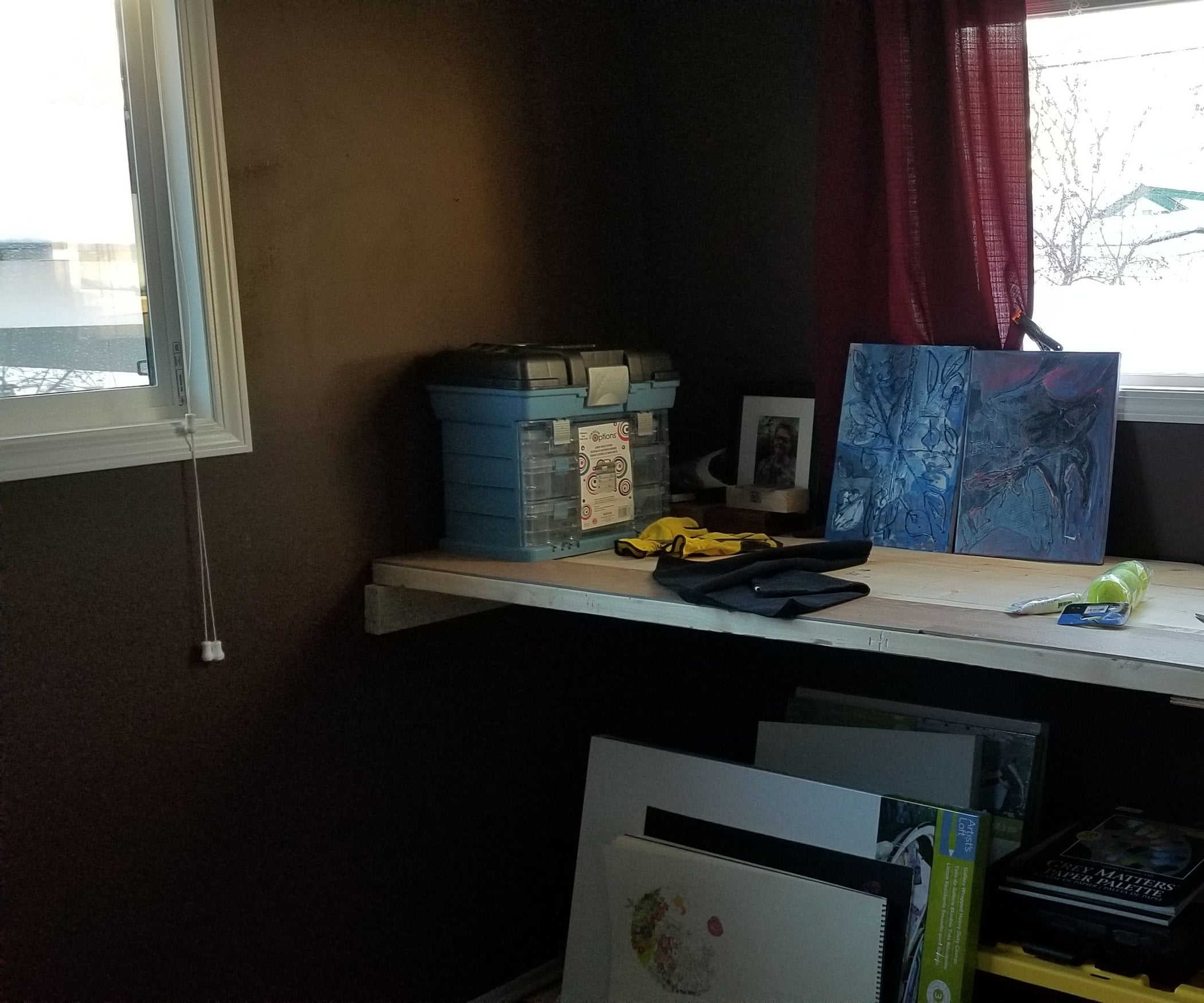 Removable Countertop in a Bedroom Art Studio (Three 2x10 Design) 9