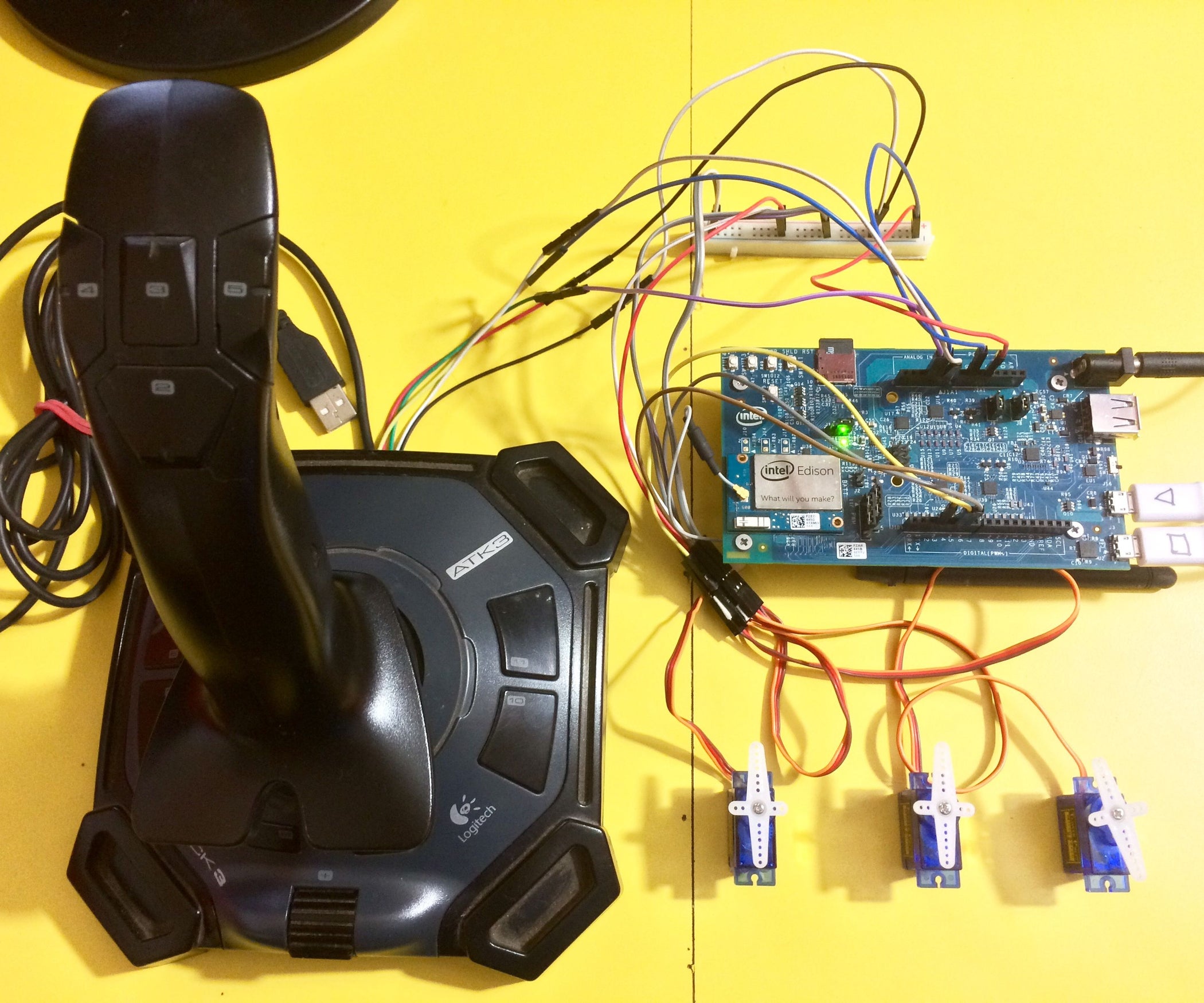 JOYSTICK CONTROLLED SERVO MOTORS 9 Steps Instructables