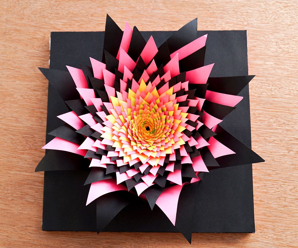 3d papercraft flower art | an intricate paper sculpture DIY Project DIY Project Image