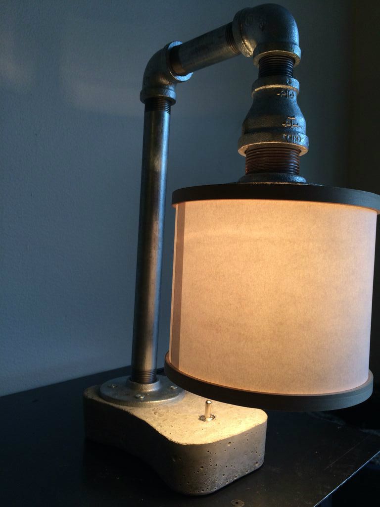 cement base table lamp