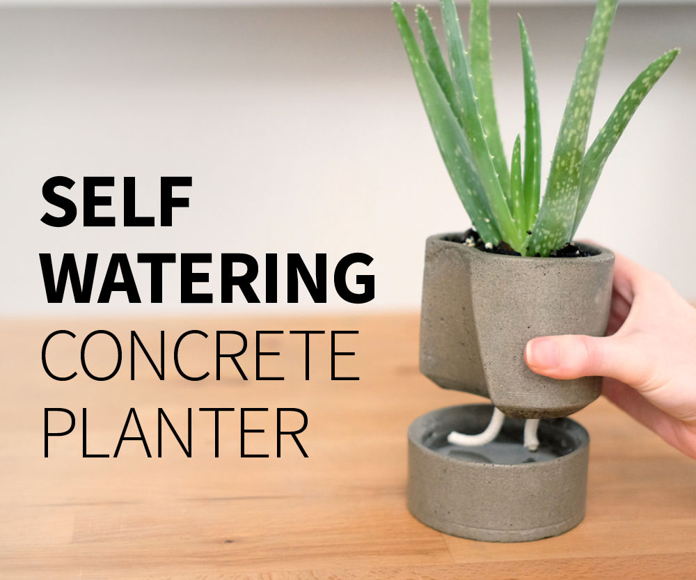 Self Watering Concrete Planter 6