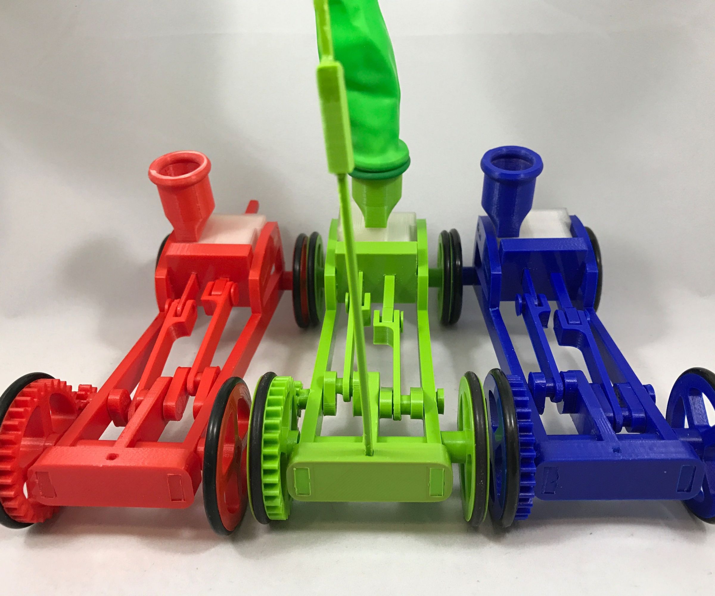 Balloon Powered Single Cylinder Air Engine Open Chassis