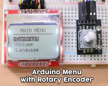 arduino menu on a nokia 5110 lcd using a rotary encoder 6 steps with pictures instructables
