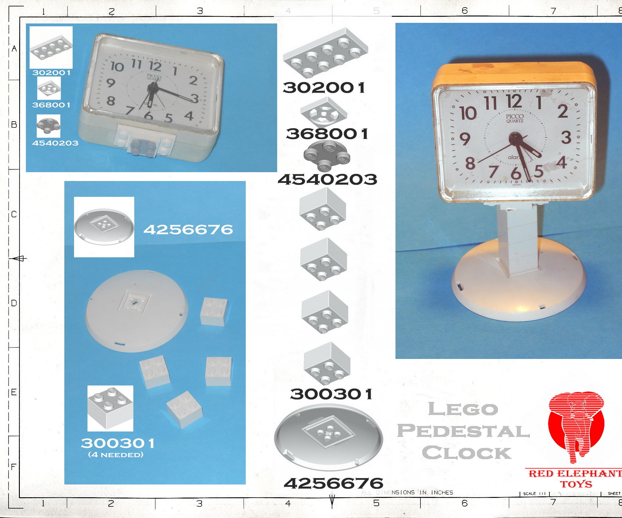 Lego Pedestal Clock Instructables