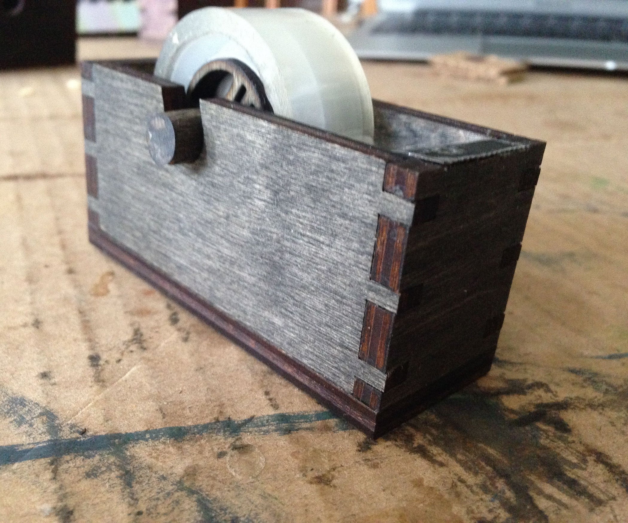Wooden Laser Cut Tape Dispenser 3 Steps Instructables