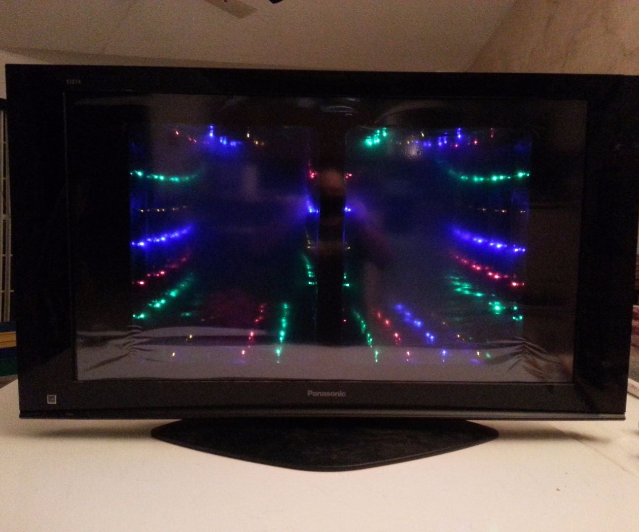 Plasma Tv To An Infinity Mirror 7 Steps Instructables Plasma Tv To An Infinity Mirror 7, Flat Screen Tv That Turns Into A Mirror