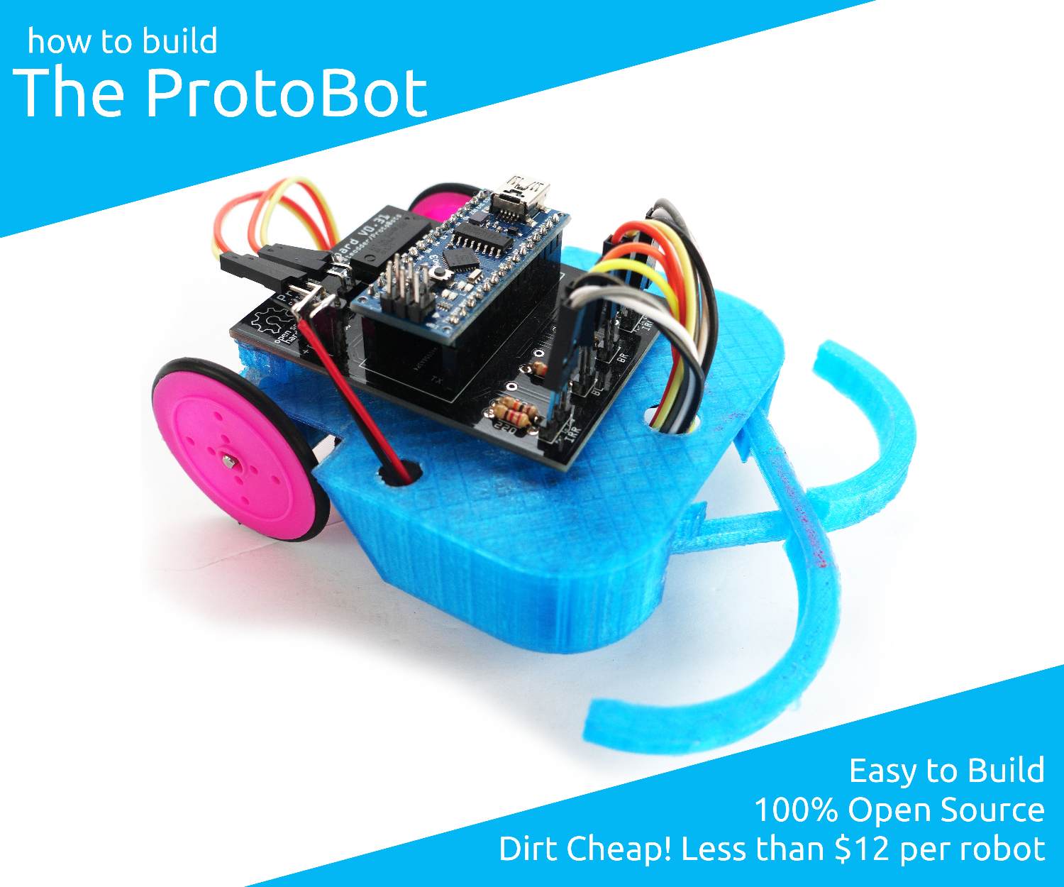 How to Build the ProtoBot - a 100% Open Source, Super-Inexpensive, Educational Robot