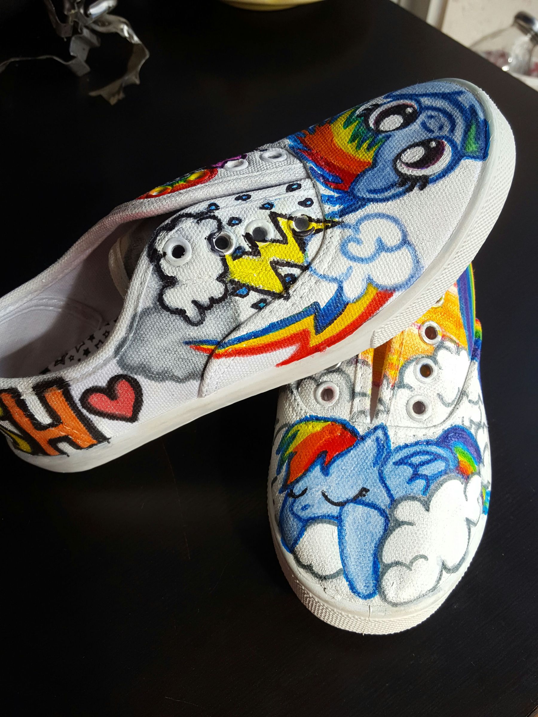 custom rainbow shoes