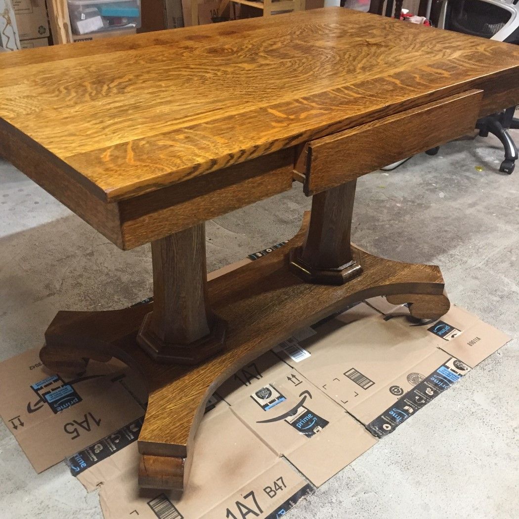 How to Refinish an Antique Oak Library Table 8 Steps (with Pictures